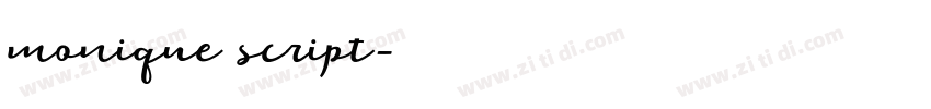 monique script字体转换